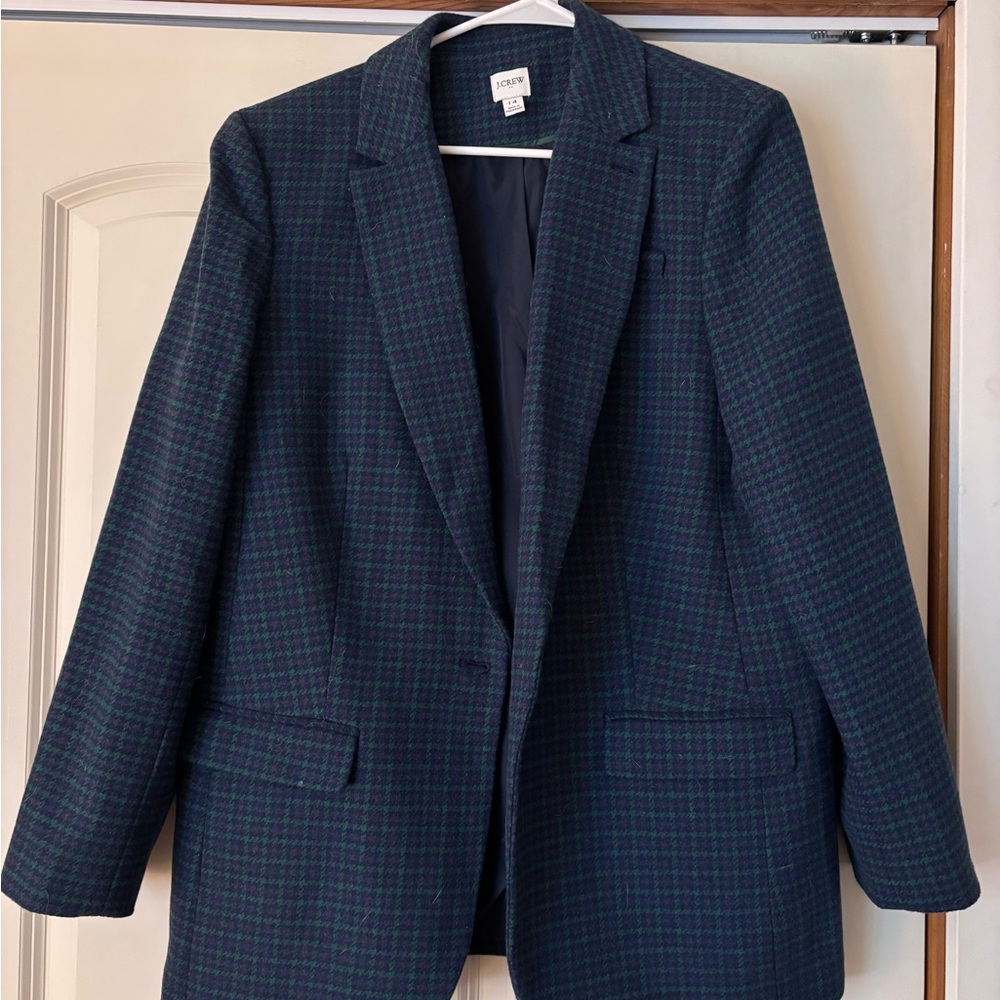 Navy Checkered Blazer